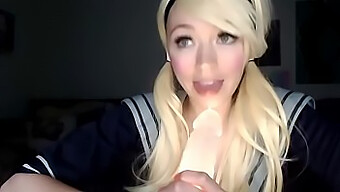 A Small-Breasted Homemade Video Of A Cosplaying Girlfriend Giving Oral Pleasure